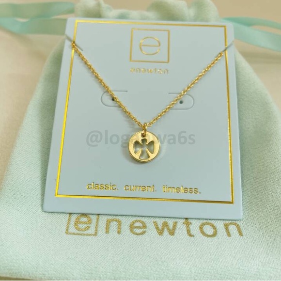 E newton Guardian angel Gold Necklace - Picture 1 of 3